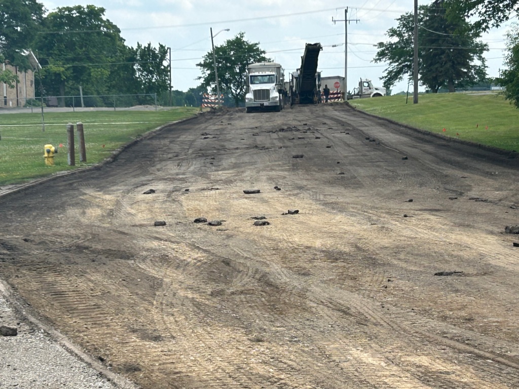 June 26, 2025: Long-awaited work begins on Schickler driveway with initial milling process